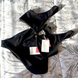 NWT- ASOS The Frolic Maternity black bikini bathing suit size 8